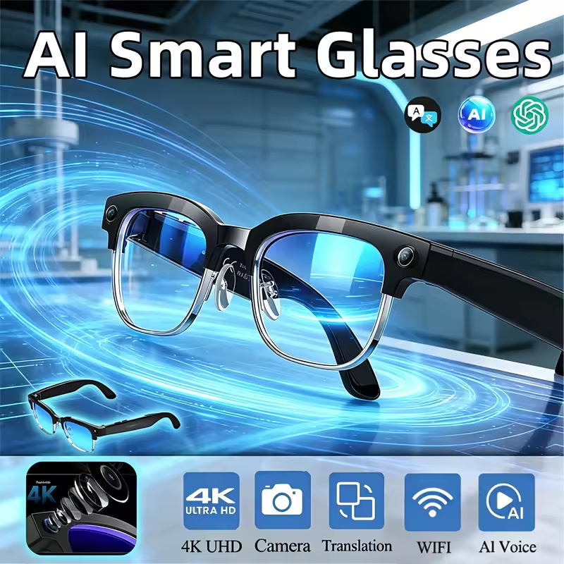 Smart Glasses Lens - نظارات ذكية جديدة لعام 2026 بكاميرا