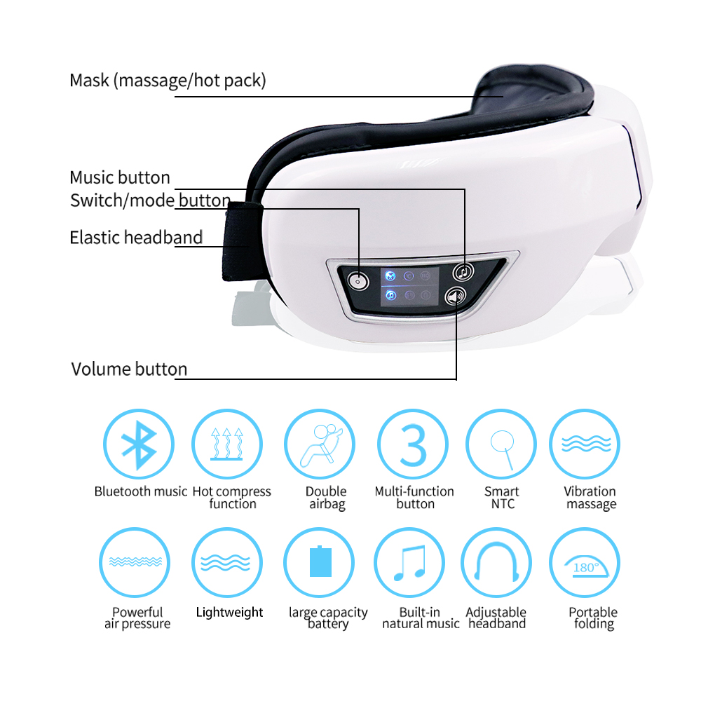 جهاز تدليك العين الكهربائي مع  - مراجعة Light Therapy Glasses وسعره