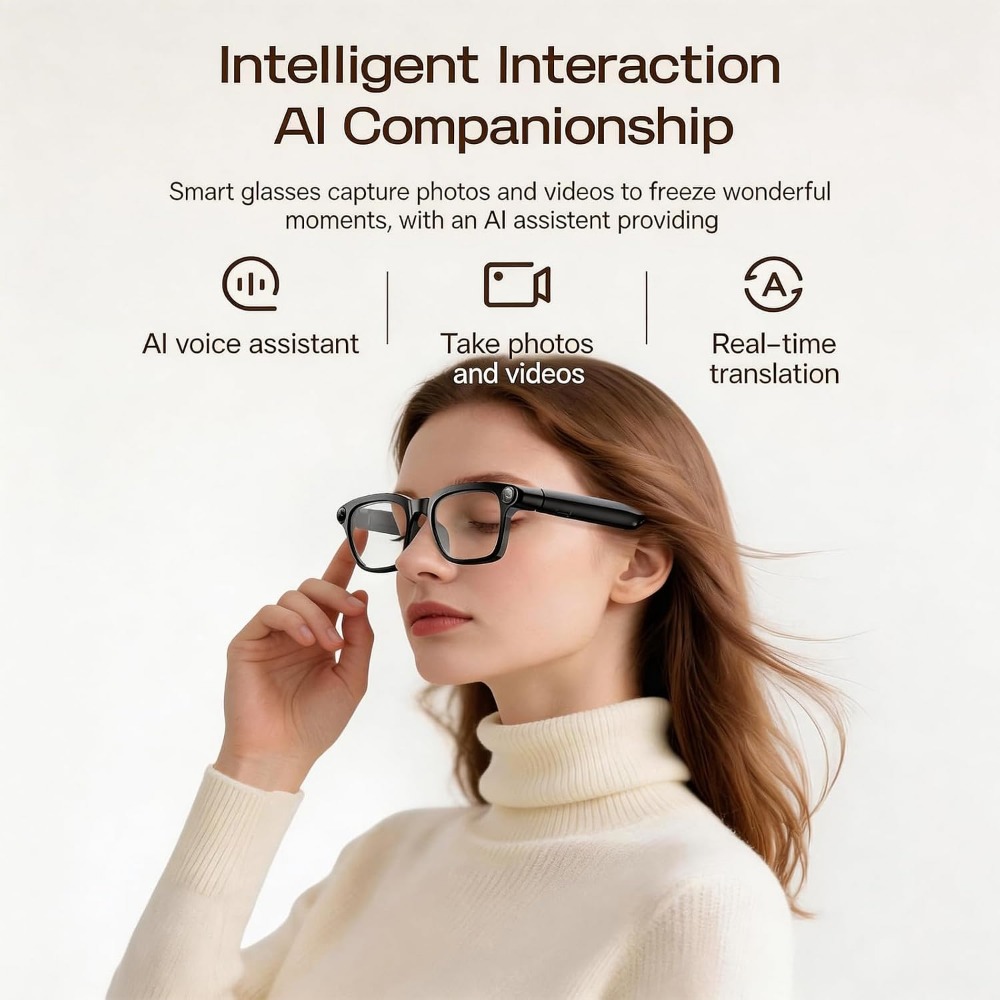 نظارات ذكية: فيديو بدقة 4K، نظ - مراجعة Smart Glasses Lens وسعره