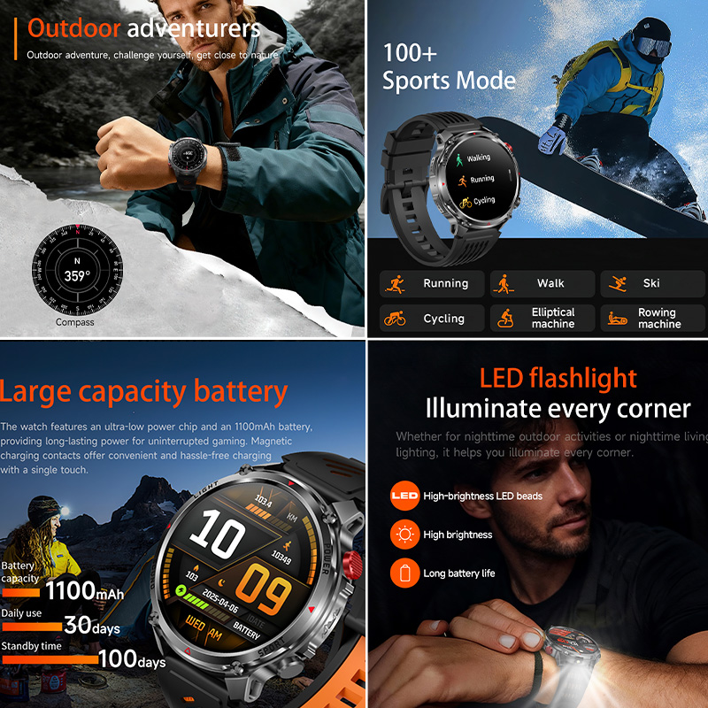 ساعة ذكية خارجية ببطارية 1100  - مراجعة Breath Rate Monitor وسعره