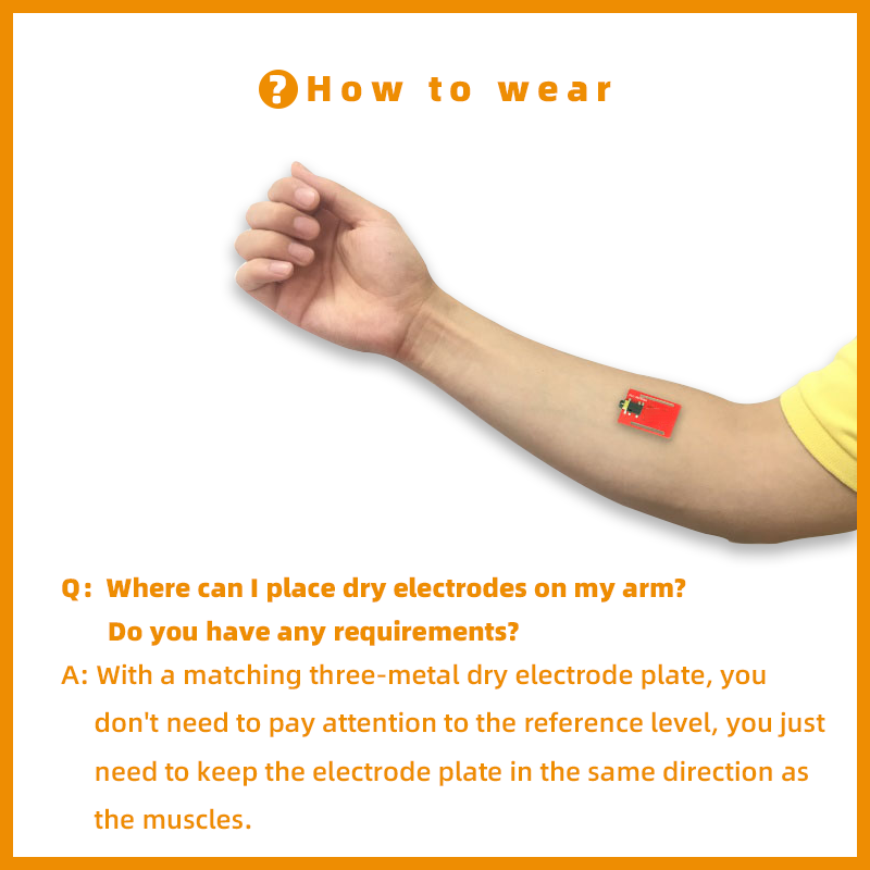 الجاف القطب EMG الاستشعار الكه - مراجعة Muscle Sensor Emg وسعره