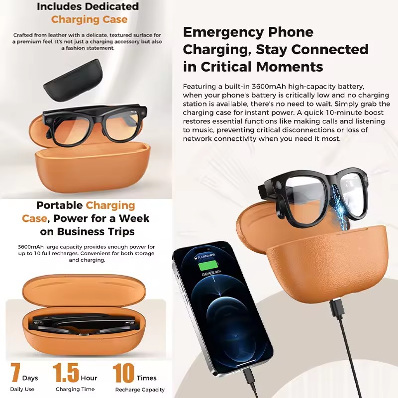 جديد 800 واط 4 كيلو HD كاميرا  - مراجعة Smart Glasses Lens وسعره